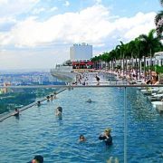 Views of Singapore from Marina Bay Sands Sky Pool