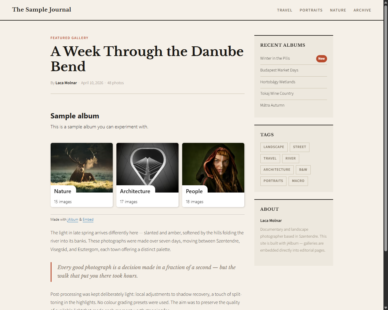 Embed your gallery into any webpage